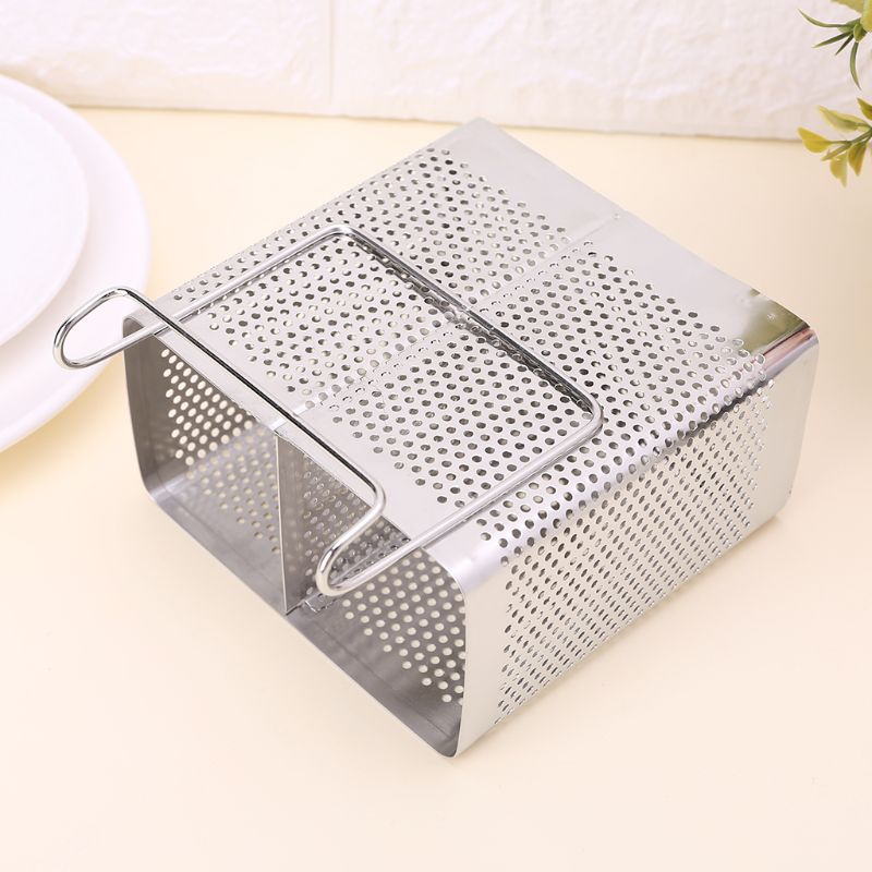 Premium Stainless Steel Kitchen Cutlery Organizer Rack Hanging Chopsticks & Spoon Holder