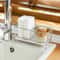 Stainless Steel Adjustable Sink Rack Durable Tabletop Drain & Kitchen Organizer for Sponge Storage