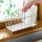 Stainless Steel Adjustable Sink Rack Durable Tabletop Drain & Kitchen Organizer for Sponge Storage