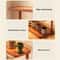 Premium Wooden Spice Rack Organizer & Countertop Storage Shelf Elegant Kitchen Organizer with Handles