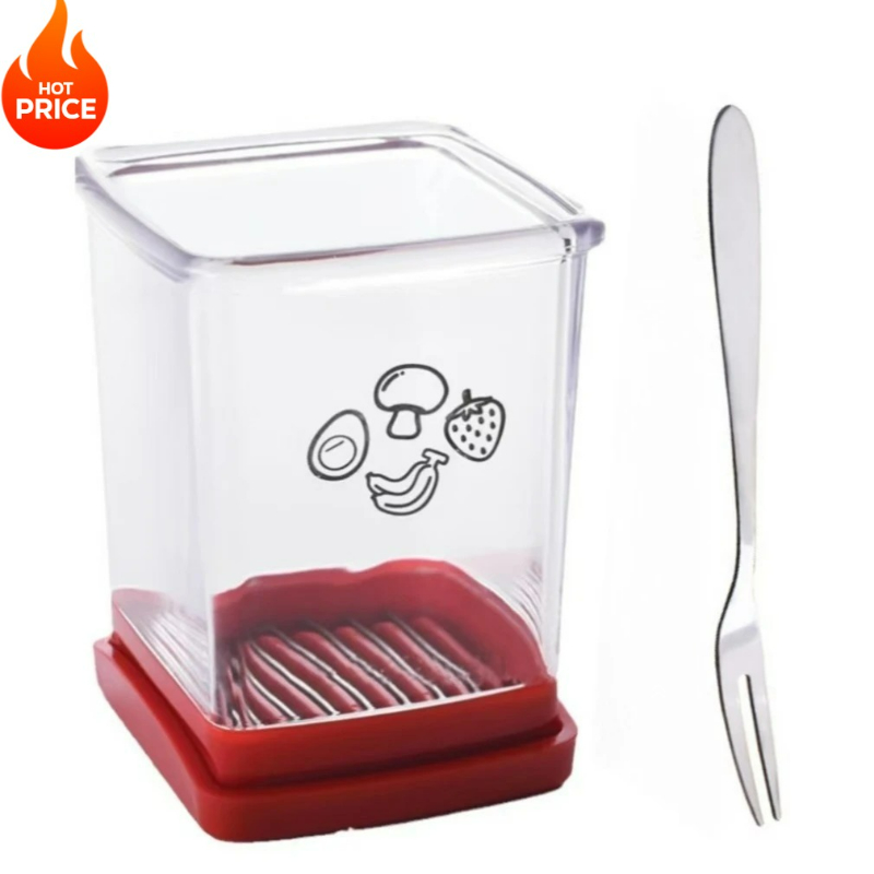 Professional Strawberry Fruit Slicer With Container Soft Food Chopper 0