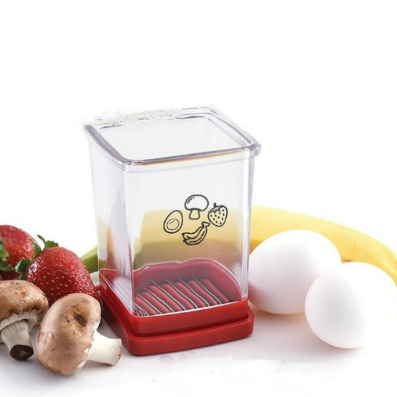 Professional Strawberry Fruit Slicer With Container Soft Food Chopper 2