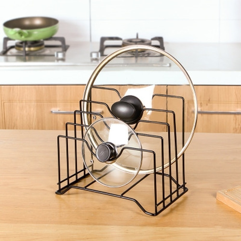 Premium Pot Lid and Pan Organizer Rack Space Saving Kitchen Storage