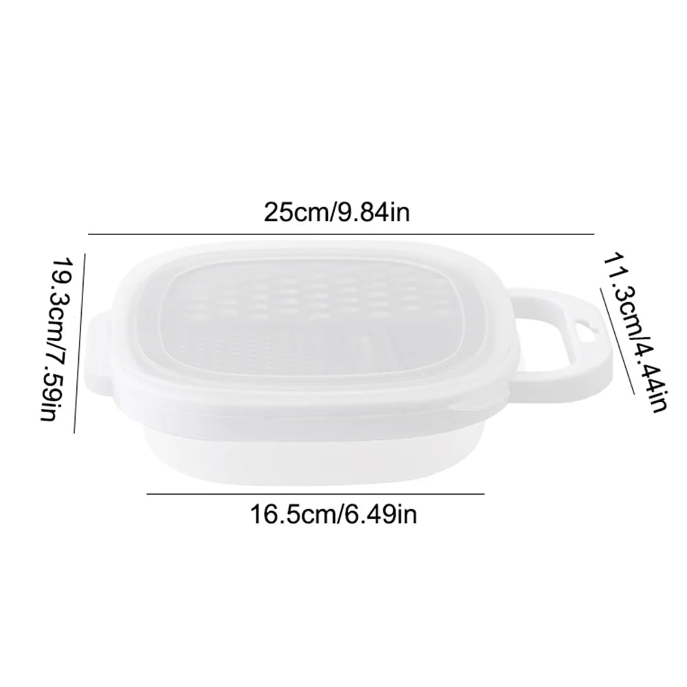 Stainless Steel Cheese Grater & Vegetable Peeler Set with Container Lid