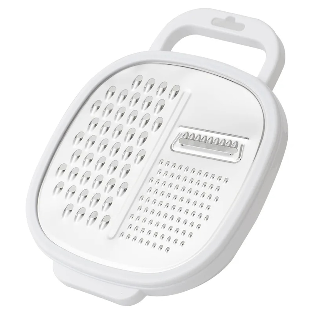 Stainless Steel Cheese Grater & Vegetable Peeler Set with Container Lid