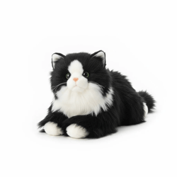 plush kitten realistic stuffed animal cat for kids, soft cuddly gift for birthday & playtime