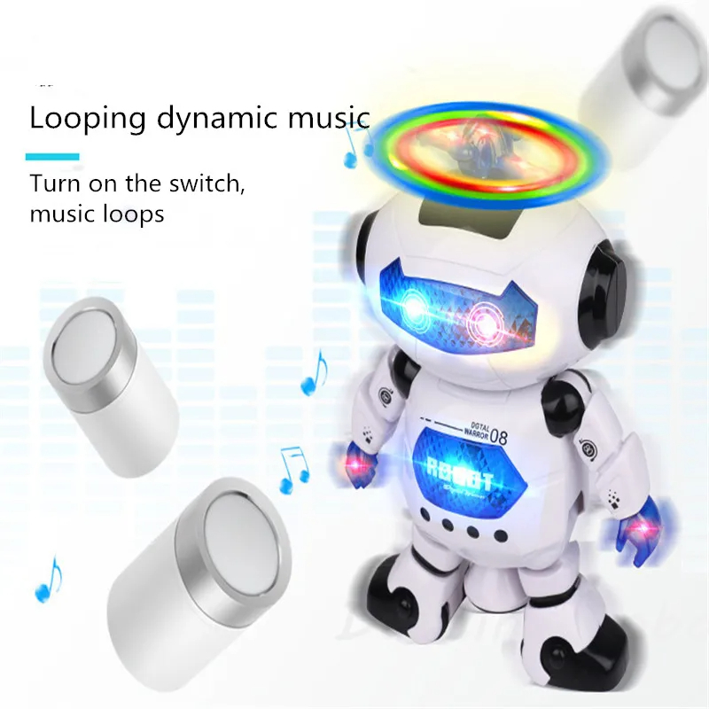 Kids Dancing Robot Toy With Music LED Lights Walking Action 3