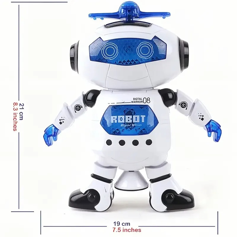 Kids Dancing Robot Toy With Music LED Lights Walking Action 4
