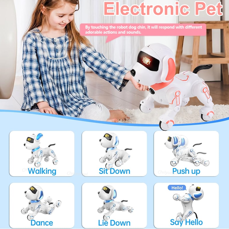 Smart RC Robot Dog Toy Interactive Stunt Programmable Pet For Kids 2