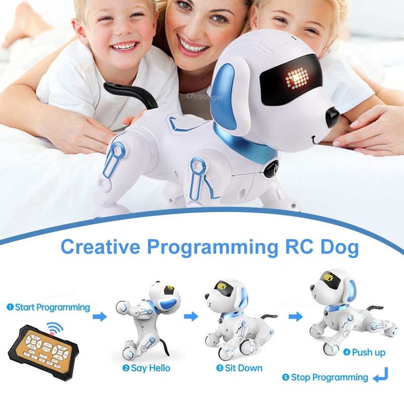 Smart RC Robot Dog Toy Interactive Stunt Programmable Pet For Kids 3