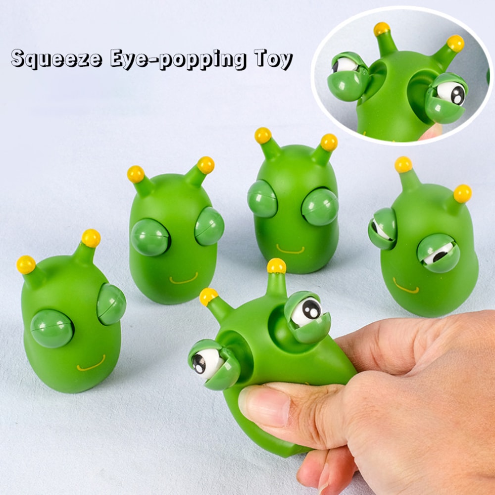 Eye Popping Caterpillar Stress Relief Squeeze Toy Funny Novelty Fidget for Kids & Adults