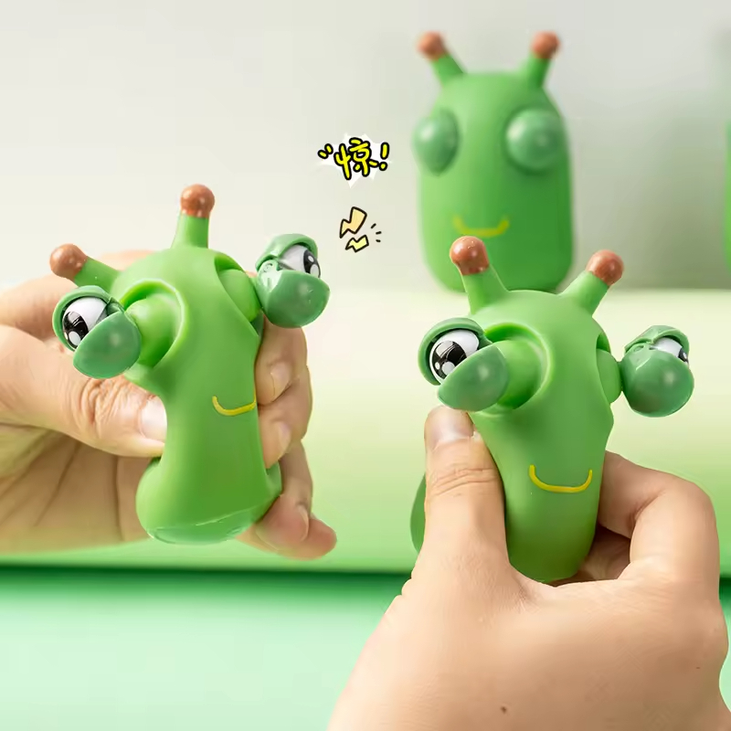 Eye Popping Caterpillar Stress Relief Squeeze Toy Funny Novelty Fidget for Kids & Adults