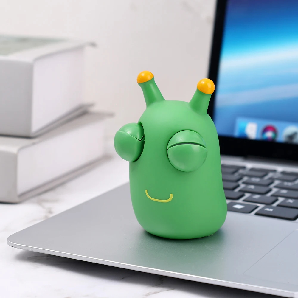 Eye Popping Caterpillar Stress Relief Squeeze Toy Funny Novelty Fidget for Kids & Adults