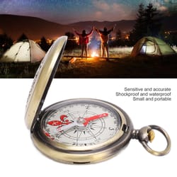 rugged brass compass navigation tool waterproof pocket compass for camping & hiking survival gear