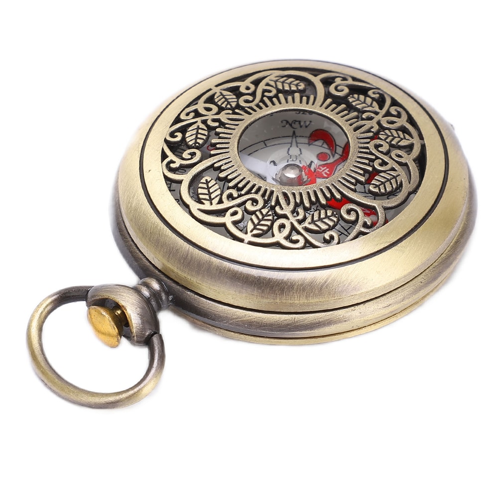 Rugged Brass Compass Navigation Tool Waterproof Pocket Compass for Camping & Hiking Survival Gear