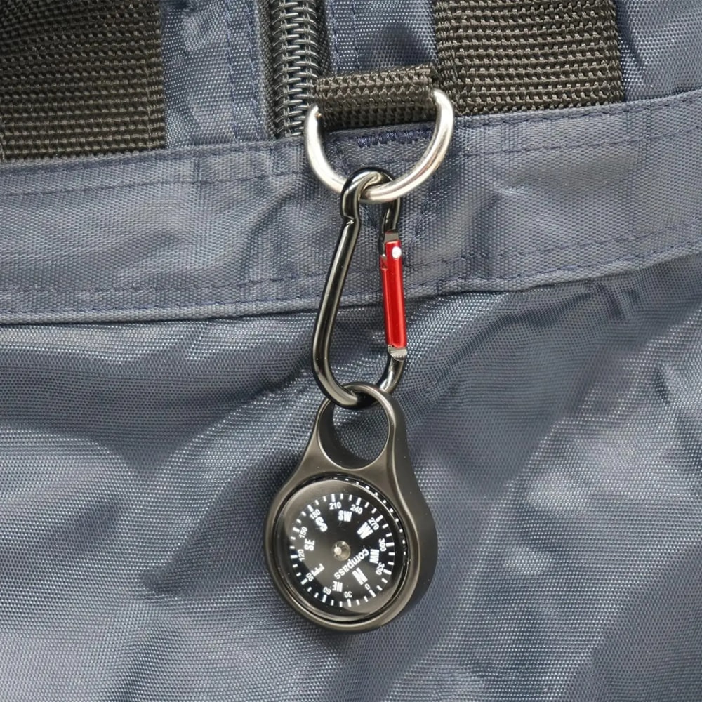 Premium Outdoor Survival Compass Carabiner Keychain Compact Carabiner Compass Keychain Navigation T 3