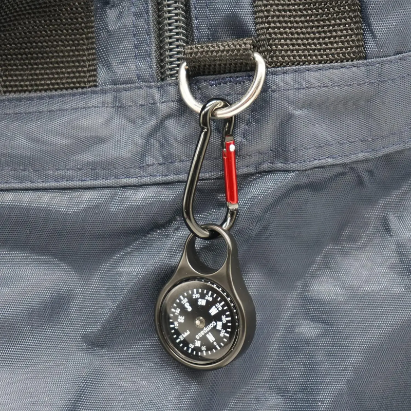 Premium Outdoor Survival Compass Carabiner Keychain Compact Carabiner Compass Keychain Navigation T 3