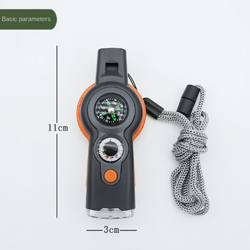 Survival Whistle With Compass Thermometer For Outdoor Safety 2