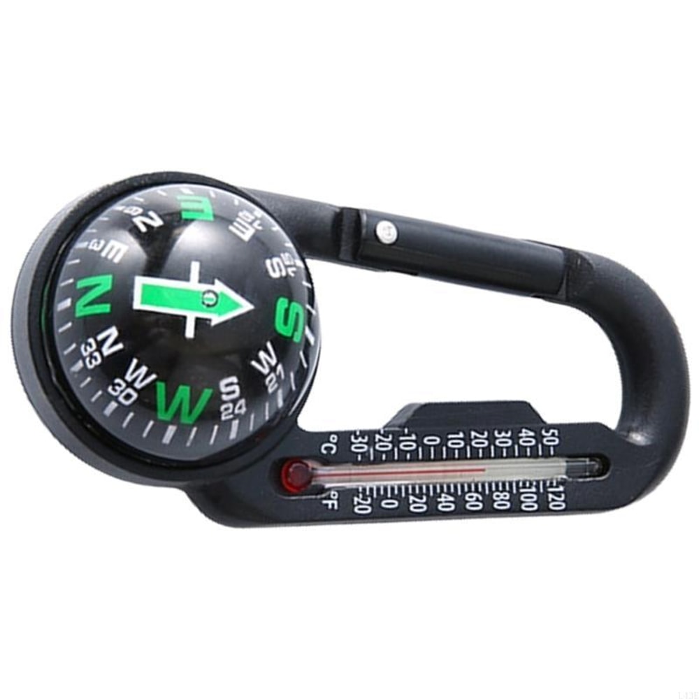 Outdoor Camping Compass Carabiner Keychain With Thermometer 4