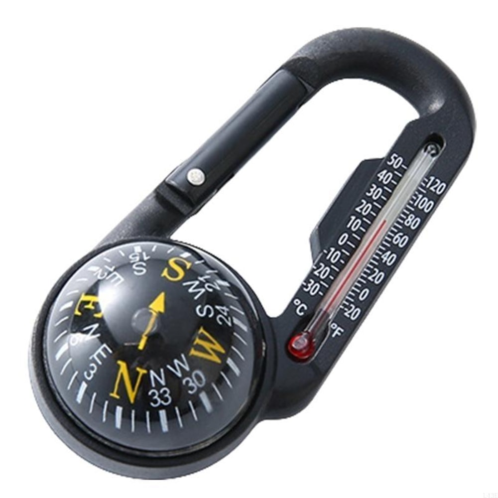 Outdoor Camping Compass Carabiner Keychain With Thermometer 6