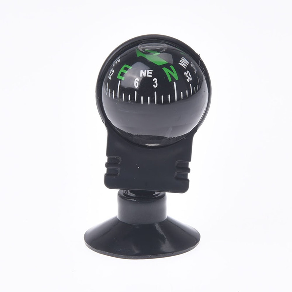 Premium Vehicle Navigation Compass Ball with Suction Cup Waterproof Dashboard Car Compass