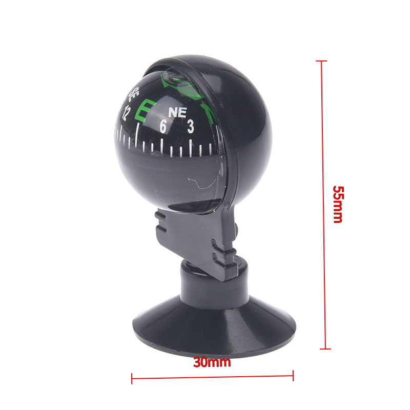 Premium Vehicle Navigation Compass Ball with Suction Cup Waterproof Dashboard Car Compass
