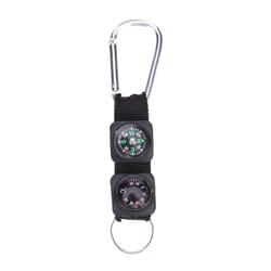 carabiner compass thermometer compact outdoor hiking & camping survival tool