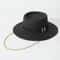 Elegant Womens Summer Straw Hat With Ribbon Decoration Beach Travel Sun Hat 4