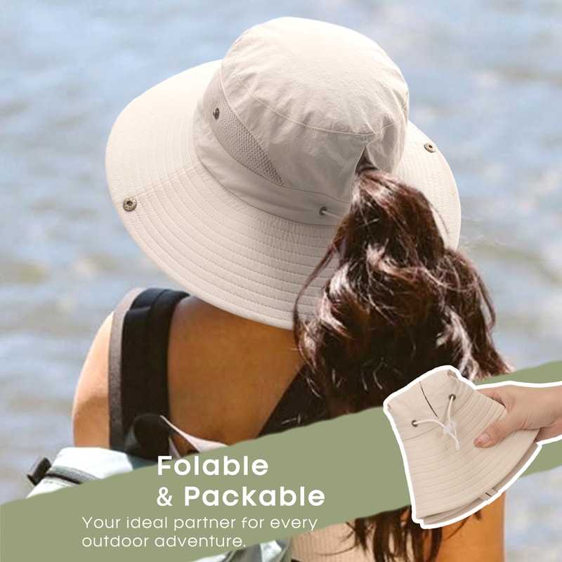 Womens Wide Brim Sun Hat Lightweight Beach & Outdoor Hat
