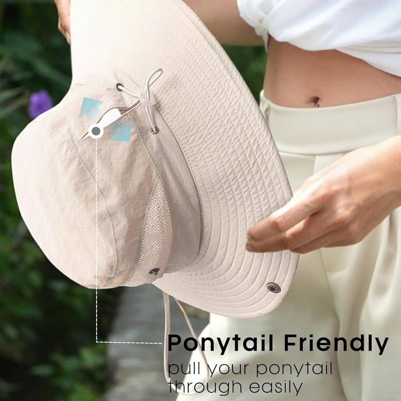 Womens Wide Brim Sun Hat Lightweight Beach & Outdoor Hat