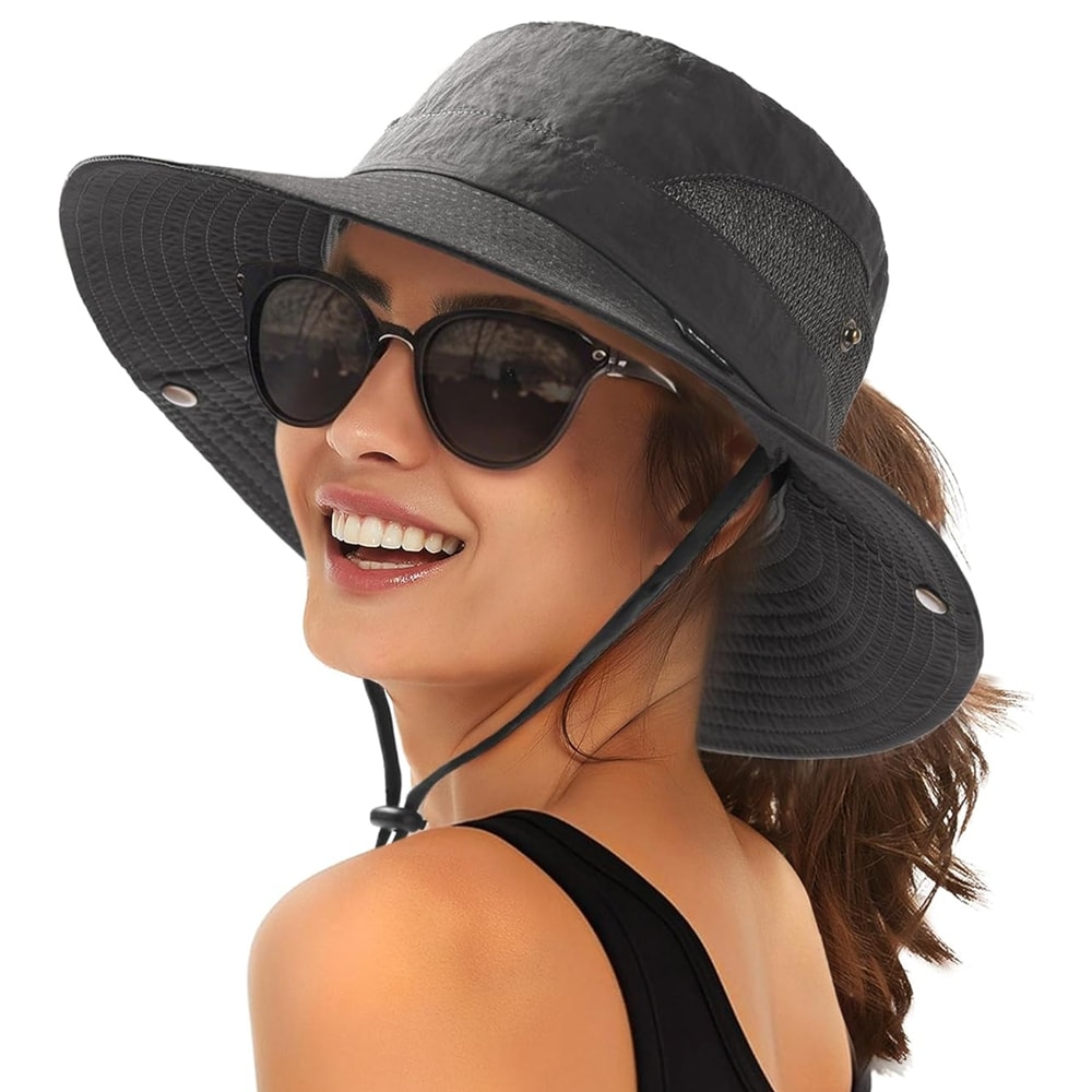 Womens Wide Brim Sun Hat Lightweight Beach & Outdoor Hat