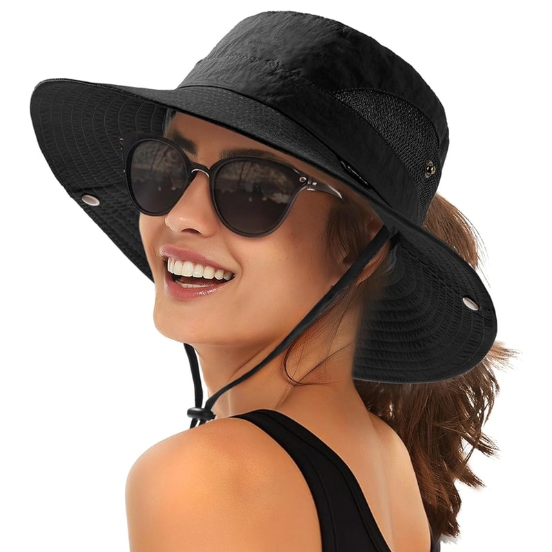 Womens Wide Brim Sun Hat Lightweight Beach & Outdoor Hat