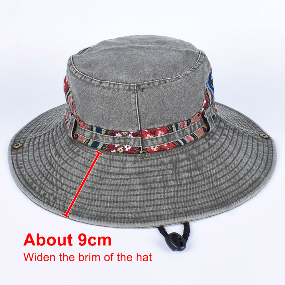 Summer Panama Bucket Hat For Men Women Wide Brim Beach Sun Protection 3