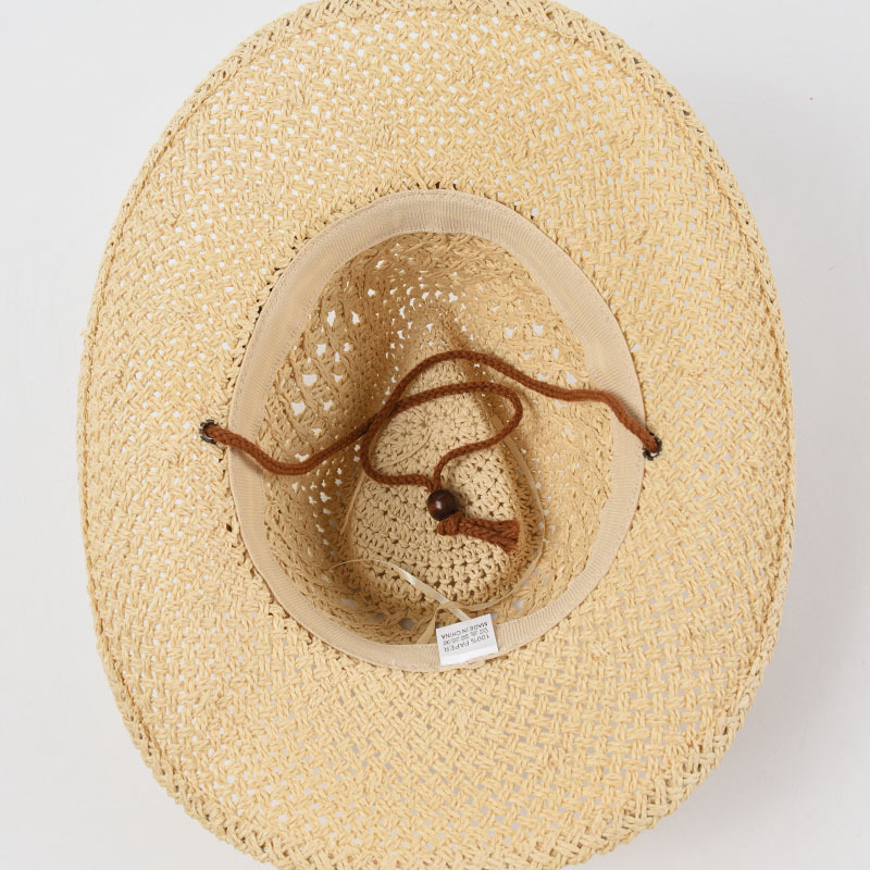Breathable Panama Straw Hat For Men Women Wide Brim Sun Protection Travel Beach Hat 4