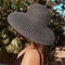 Vintage Womens Straw Wide Brim Sun Hat Breathable Beach Hat For Summer Style Sun Protection 2