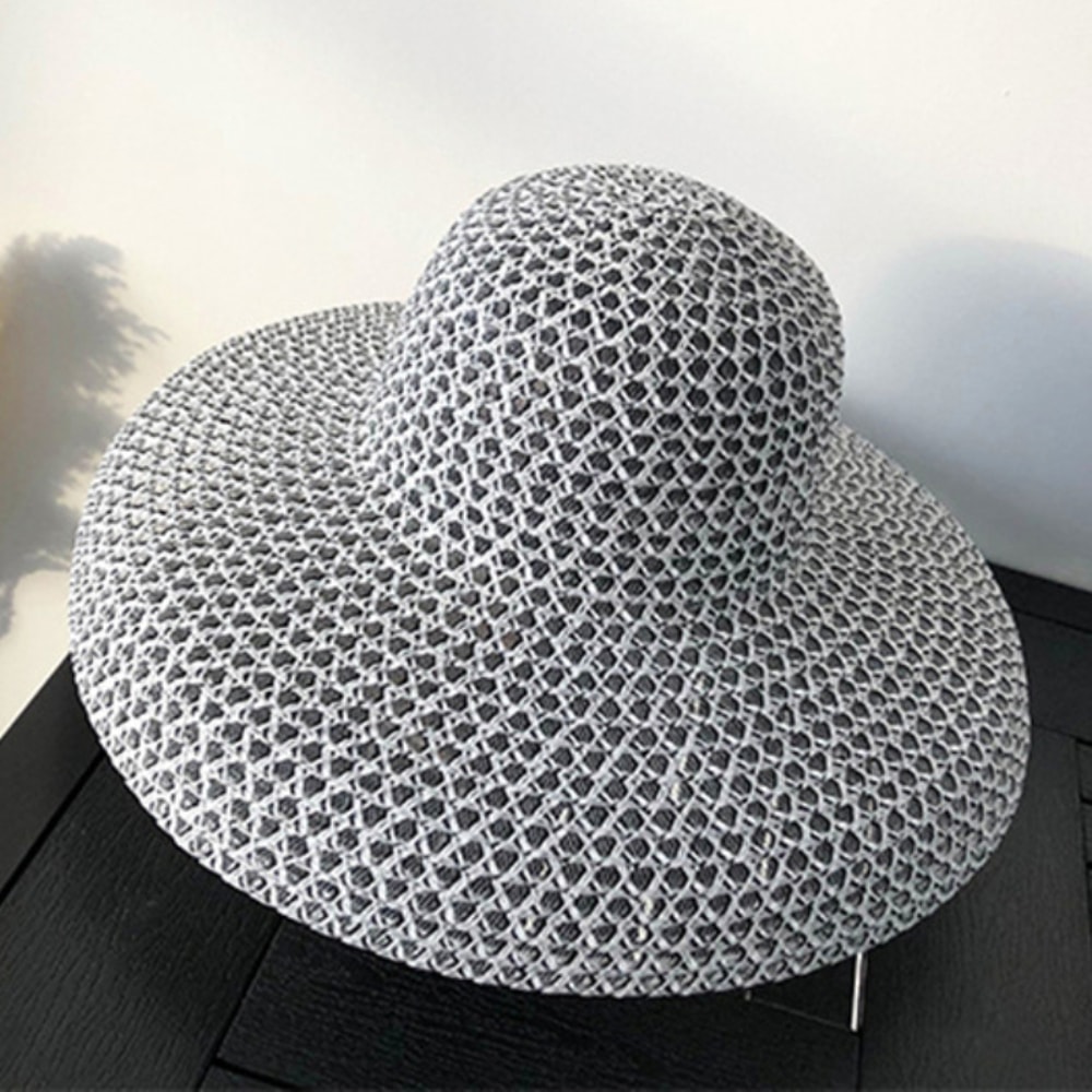 Vintage Womens Straw Wide Brim Sun Hat Breathable Beach Hat For Summer Style Sun Protection 4