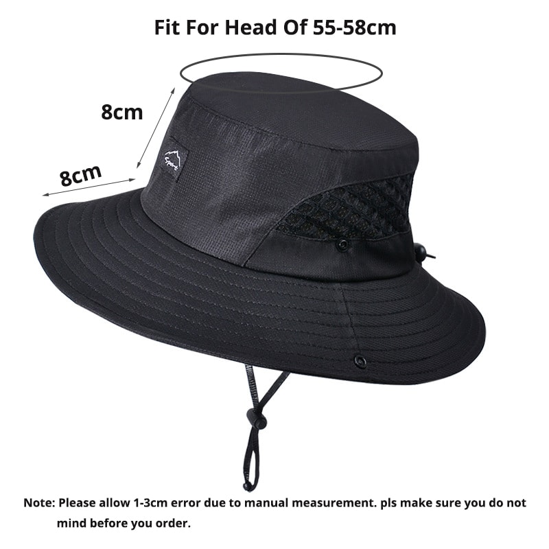 Mens Summer Fishing Hat With Wide Brim UV Protection 5