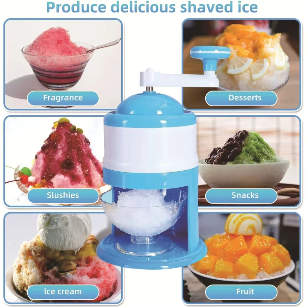 Portable Snow Cone Machine Manual Shaved Ice Maker Durable Hand Crank Snow Cone Maker For Summer P 2