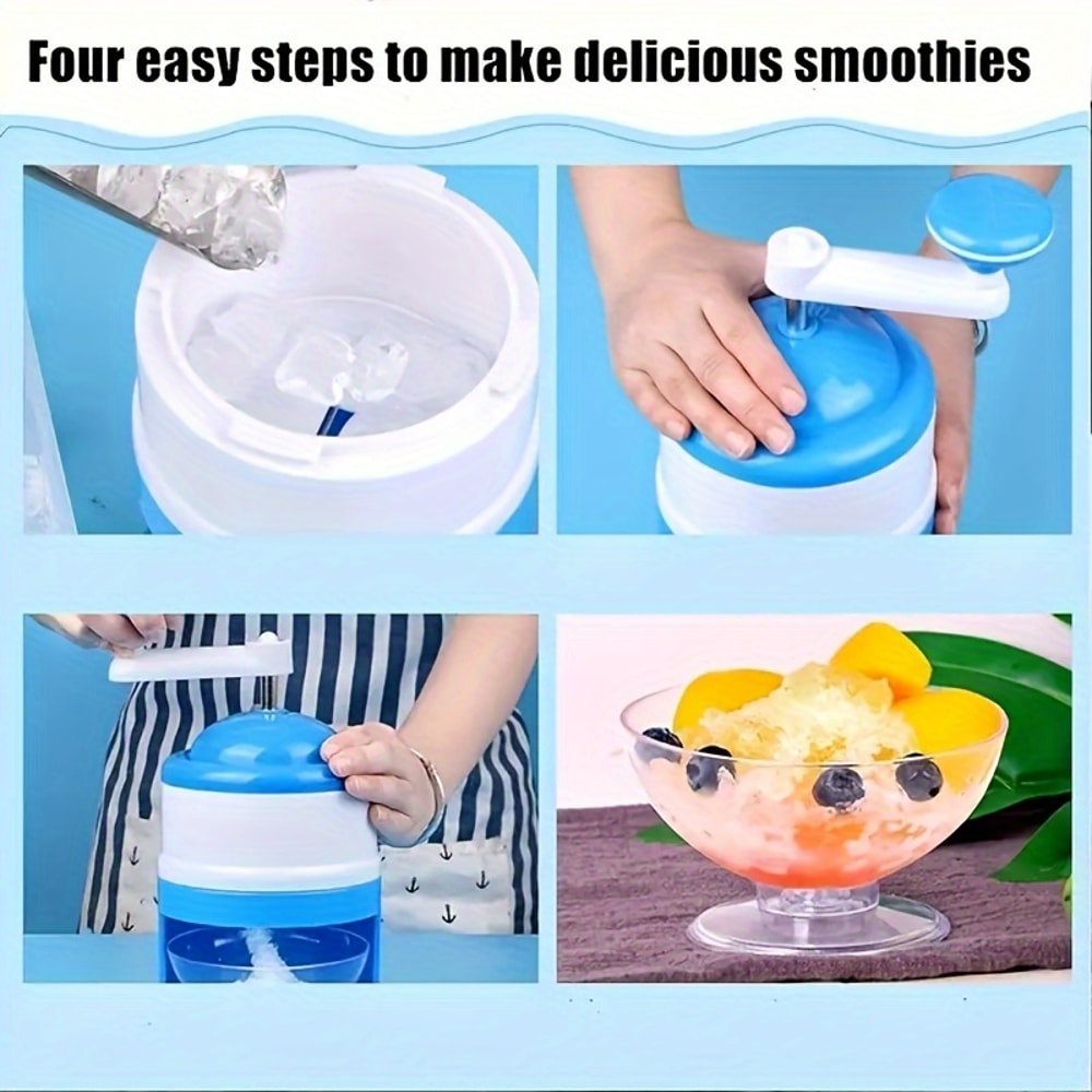 Portable Snow Cone Machine Manual Shaved Ice Maker Durable Hand Crank Snow Cone Maker For Summer P 3