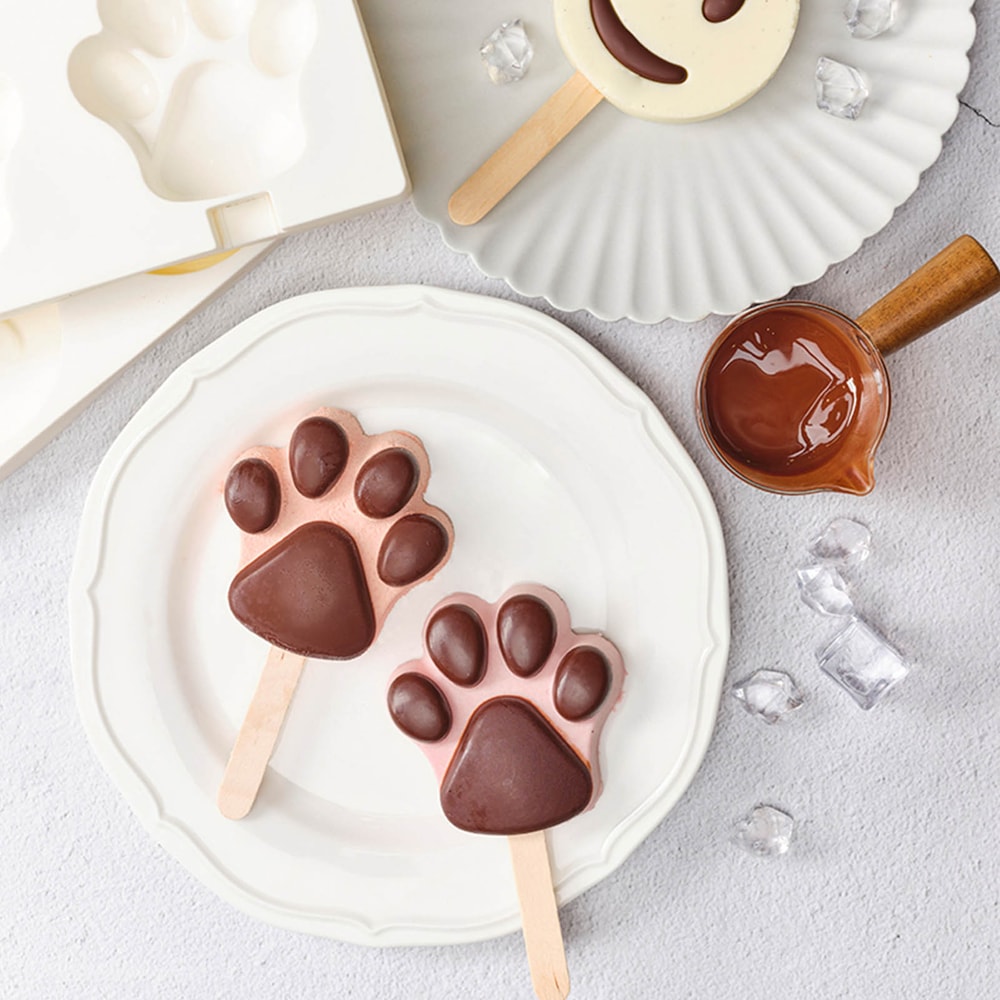 Dog Paw Silicone Ice Cream Mold Non Stick Popsicle Summer Treats 1
