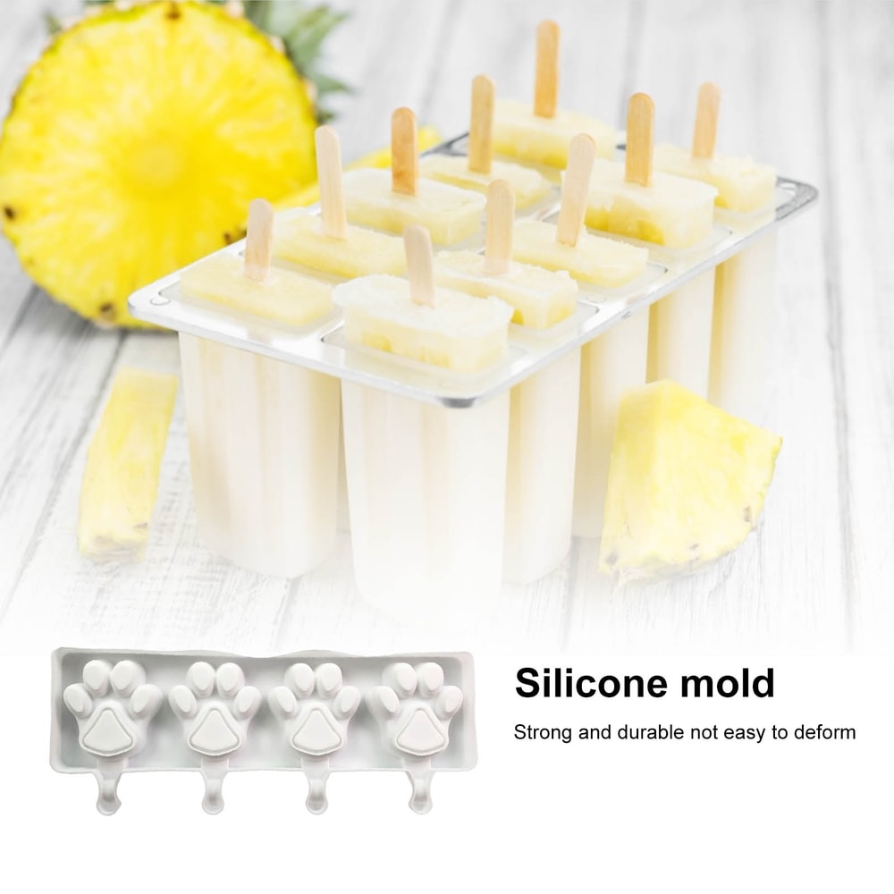 Dog Paw Silicone Ice Cream Mold Non Stick Popsicle Summer Treats 4