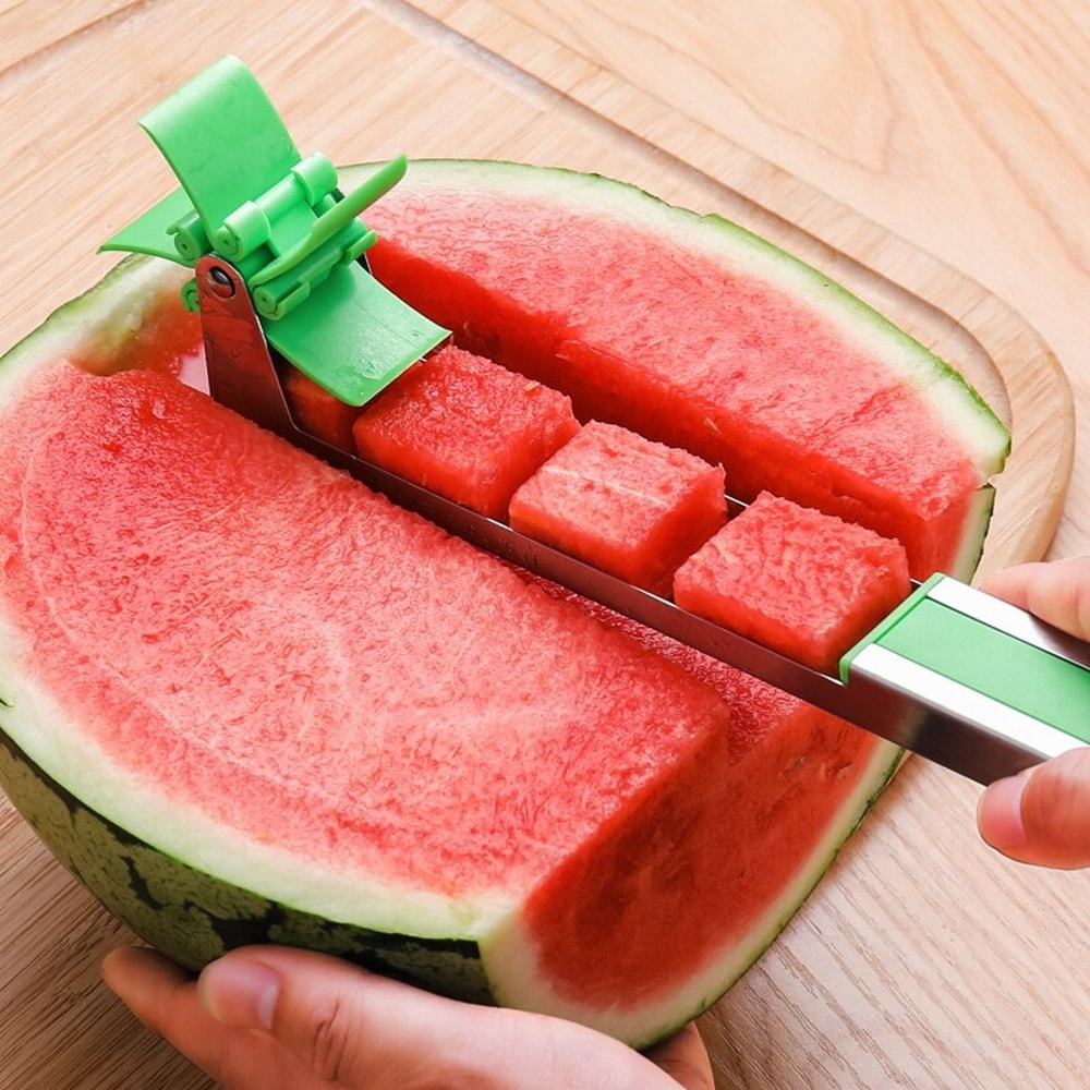 Premium Stainless Steel Watermelon Cutter & Fruit Slicer for Cubes