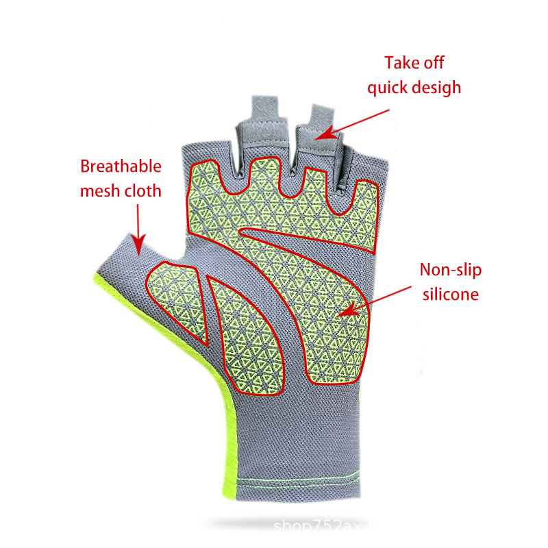 Premium Breathable Fingerless Cycling Gloves For Men Women 3
