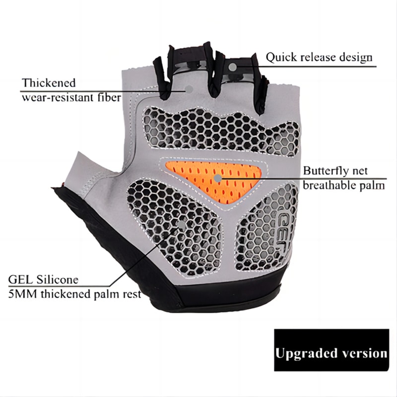 Premium Breathable Half Finger Cycling Gloves Anti Slip Grip & Unisex Gym Fitness Gloves