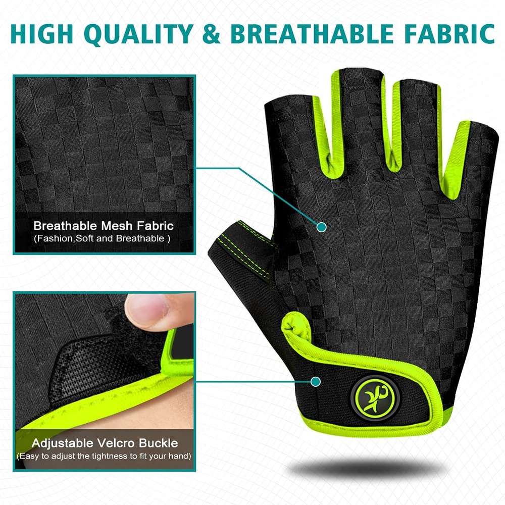 Unisex Gel Padded Cycling Gloves Anti Slip Bike Gloves 2