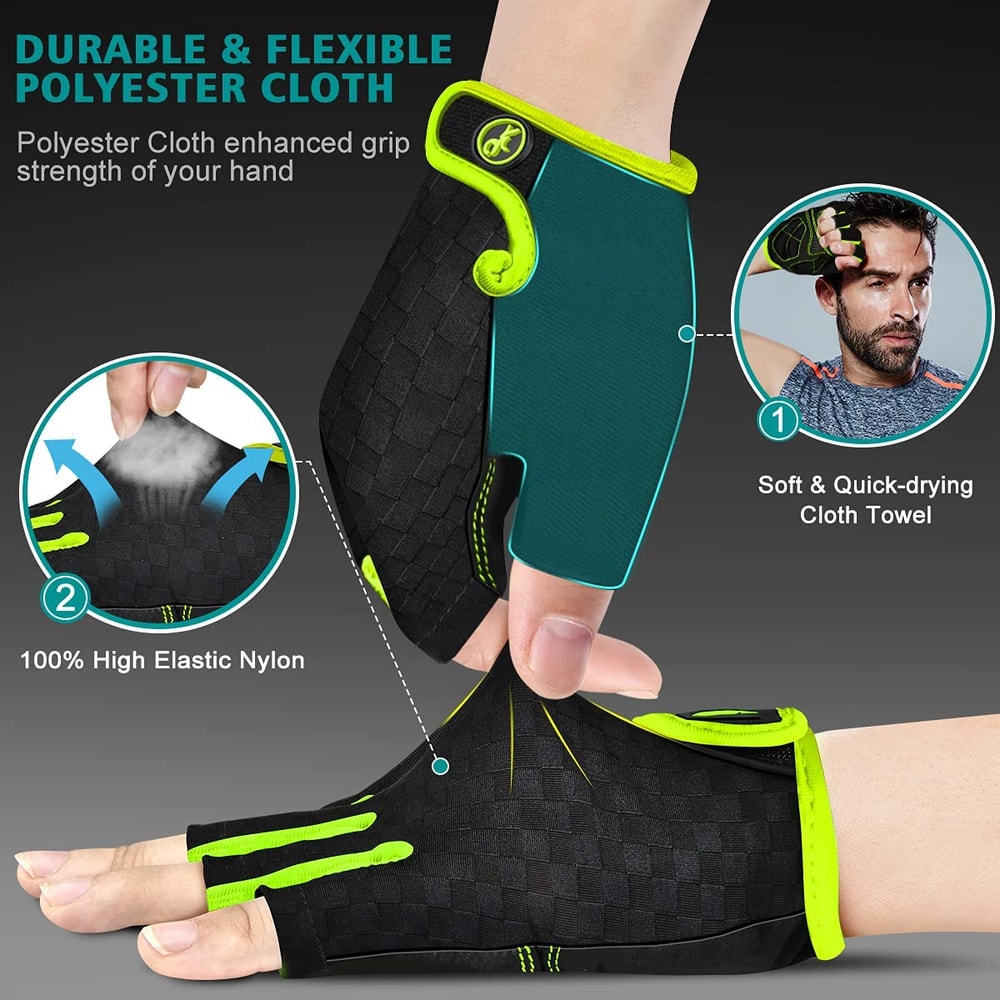 Unisex Gel Padded Cycling Gloves Anti Slip Bike Gloves 3