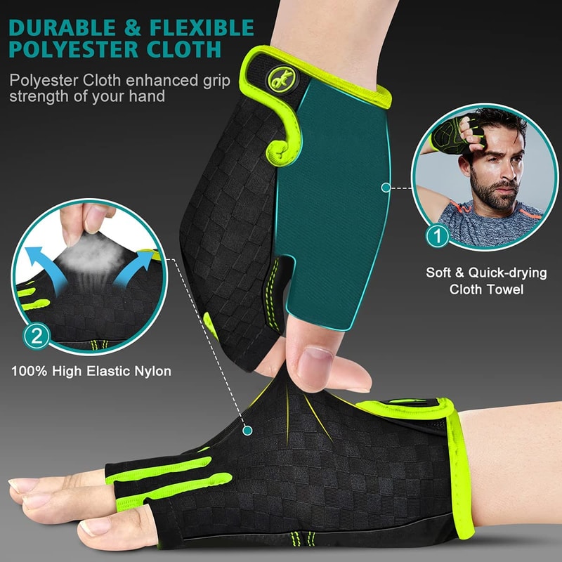 Unisex Gel Padded Cycling Gloves Anti Slip Bike Gloves 3