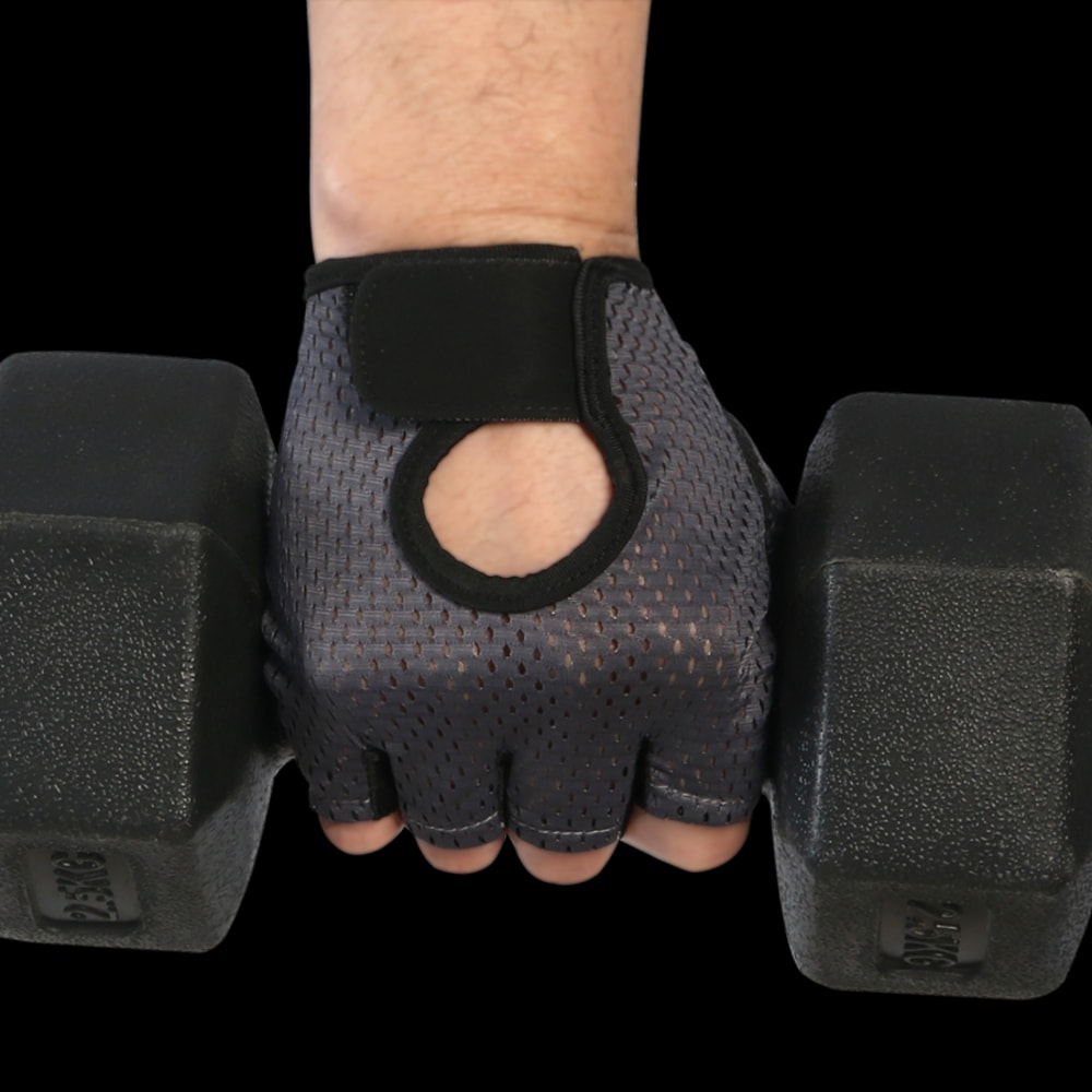 Womens Breathable Gym Anti Slip Cycling Gloves Half Finger Workout Breathable Gym Gloves 3