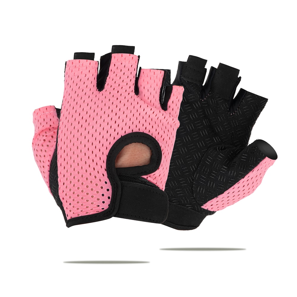 Womens Breathable Gym Anti Slip Cycling Gloves Half Finger Workout Breathable Gym Gloves 8