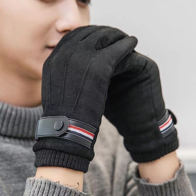 Warm Suede Touchscreen Winter Cycling Gloves For Men Outdoor Riding Delivery 5